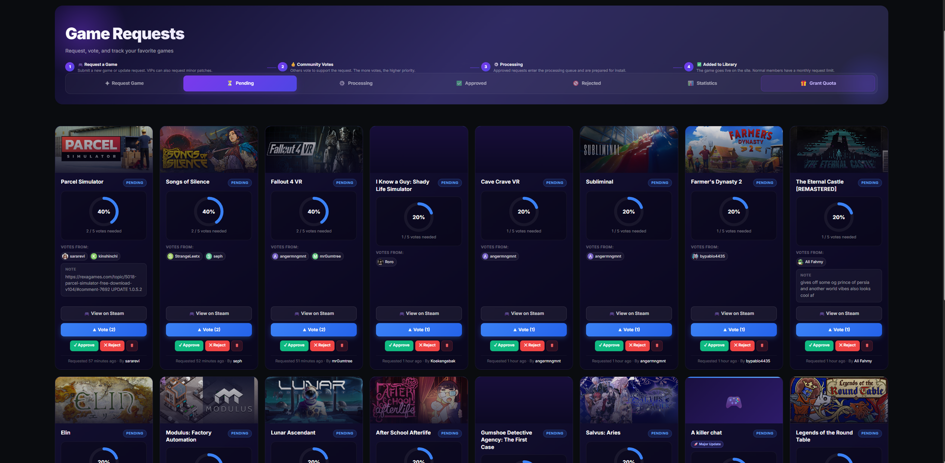 New Game Request System!